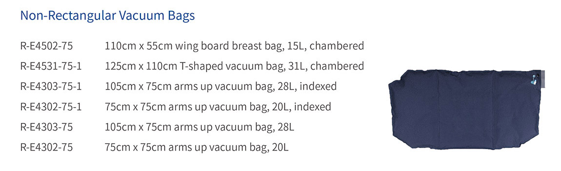 non-rectangular vacuum bags